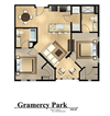 Gramercy Park Floor Plan 2 bed 2 bath 938 square feet